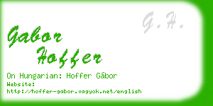 gabor hoffer business card